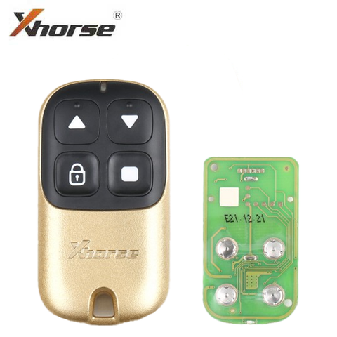 Xhorse - 4-Button Garage Door Remote Blank - Gold Finish (Wired) (XHS-XKXH05EN)