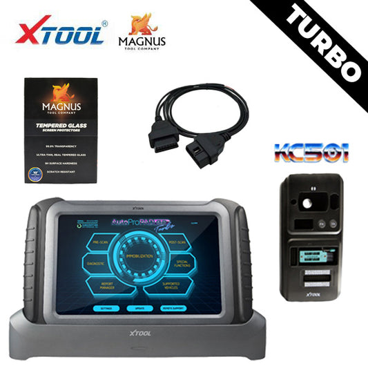 Xtool - AutoProPAD G2 Turbo - Automotive Key Programmer - CANFD & Accessories Set - Bypass Cable, Charging Dock, Carrying Case & Screen Protector