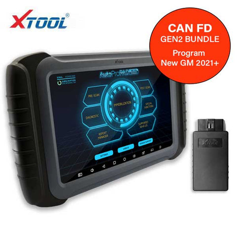 Xtool - AutoProPad G2 - Automotive Key Programmer - w/ GM 2021+ CANFD Adapter (CAN FD GEN2 BUNDLE)