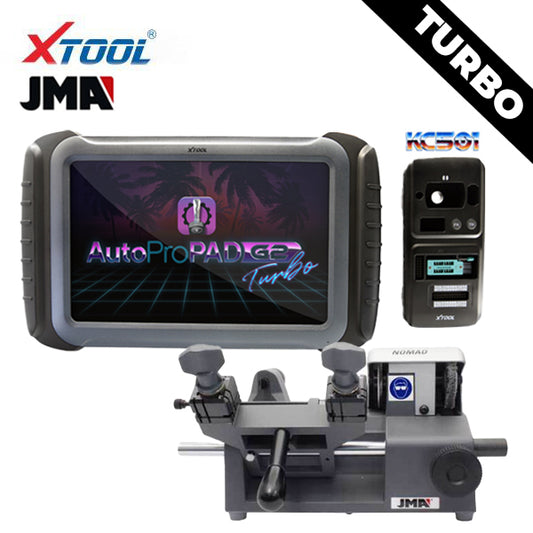 Xtool / JMA - Complete Cut and Program Bundle - AutoProPAD G2 Turbo Automotive Key Programmer - FREE JMA NOMAD - Portable Key Duplicator Machine
