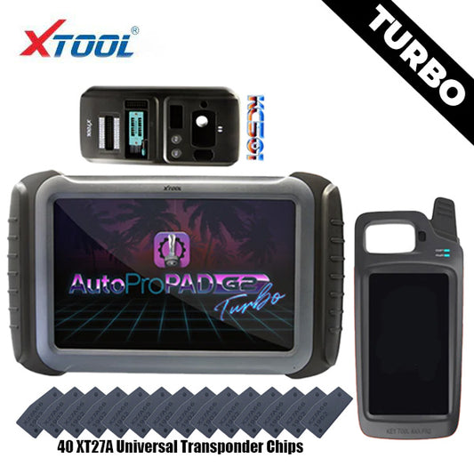 Xtool - AutoProPAD G2 Turbo + Xhorse  VVDI Key Tool MAX Pro + 40 XT27A Universal Transponder Chips