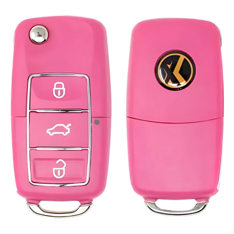 Pink Xhorse XKB502EN 3-Button Universal Wired Remote Key, perfect for Volkswagen B5 style compatibility and VVDI tools.