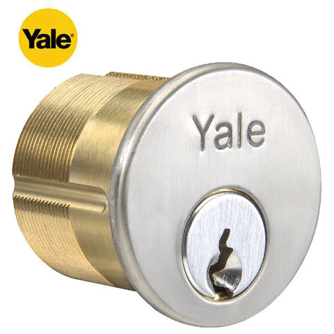 Yale - 2153-6 - 6-Pin - 1-1/8" Mortise Cylinder - Yale/Sargent Cam (2160) - Para Keyway - 0-Bitted - 626/US26D - Satin Chrome - Grade 1