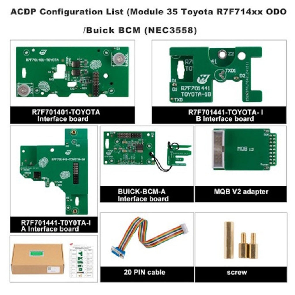 Yanhua - ACDP - Module 35 for Toyota R7F714xx ODOBuick BCM Mileage Correction + Module 41 Toyota R7F7014xxS6J3xxODO OBDCAN Mileage Correction
