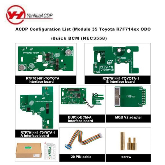 Yanhua - ACDP - Module 35 for Toyota R7F714xx ODOBuick BCM Mileage Correction + Module 41 Toyota R7F7014xxS6J3xxODO OBDCAN Mileage Correction