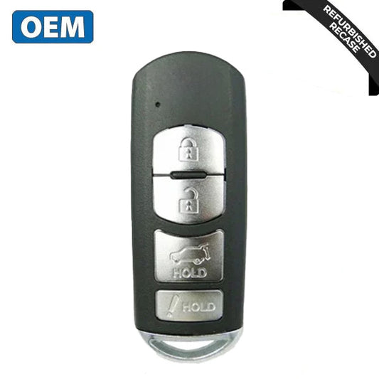 2016-2019 Mazda CX-5 CX-9 / 4-Buttons Smart Key / PN: TK52-67-5DY / WAZSKE13D02 (OEM Recase)