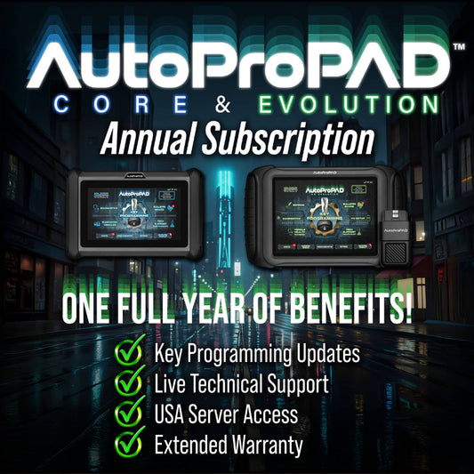 XTool - AutoProPAD Core - G3 Evolution Annual Subscription - Server Access - Live Tech Support - Extended Warranty