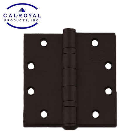 Cal-Royal - BB31 - Five Knuckle - Square Corner - Two Ball Bearing - 4-1/2" x 4-1/2" - Oiled Antique Bronze