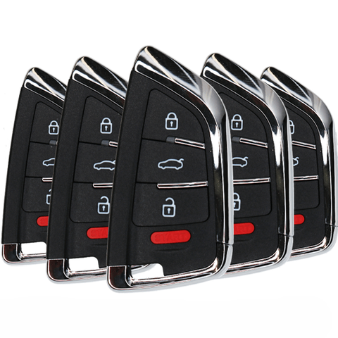5 x KEYDIY Knife Style 4-Button Universal Smart Key w/ Proximity Function (KD-ZB02-4) (Bundle of 5)