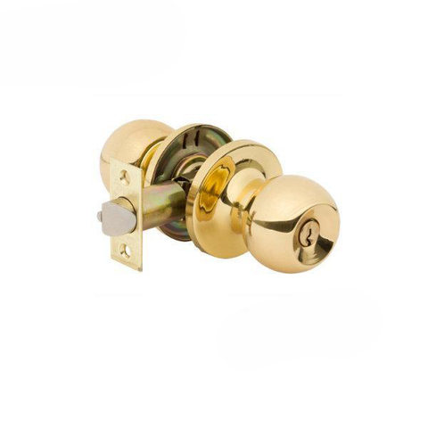 HQ LOCK 4371  - Commercial Door Knob Set - Grade 2 - Gold - SC4 - Entrance
