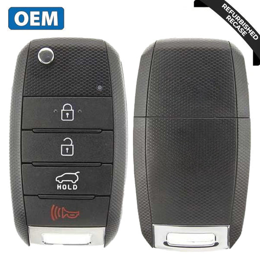 2014-2019 Kia Soul / 4-Button Flip Key / PN: 95430-B2100 / OSLOKA-875T (PS) (OEM Recase)