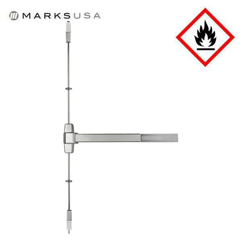 Marks USA - M9900 - Surface Mounted Vertical Rod Exit Device - Fire Rated - 32D - Satin Stainless - Optional Size - Grade 1