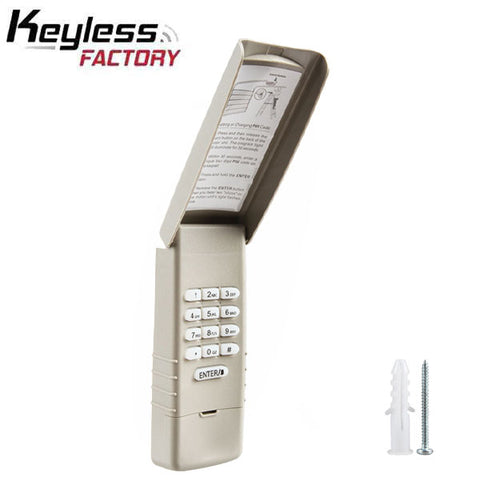 KeylessFactory - Keyless Entry Garage Door Remote Opener - Compatible with Liftmaster Sears Chamberlain  Garage Door Opener