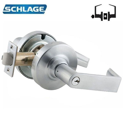 Schlage - ND80PD - Commercial Leverset - Storeroom - Rhodes Lever - Non-Handed - Satin Chrome - Grade 1
