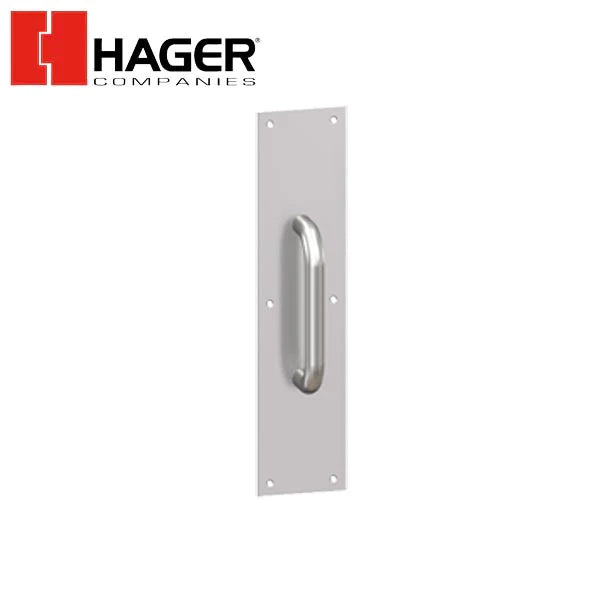 Hager - 33E - Pull Plate Square Corner - Optional Size - Optional Finish