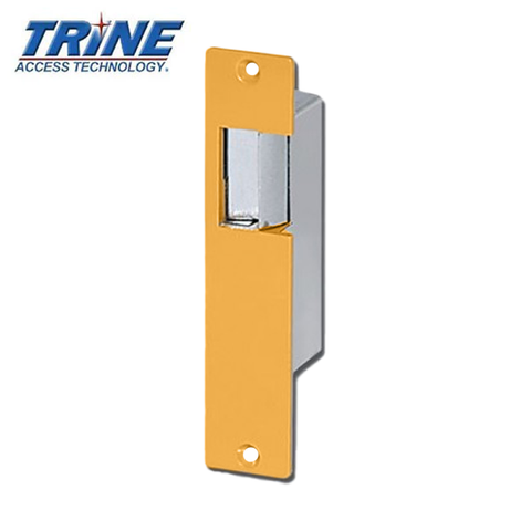 Trine - 001 - 8-16VAC / 4-6VDC - 5-7/8” x 1-1/4” - 00 Series - Electric Strike - Brass Powder Coated - UHS Hardware