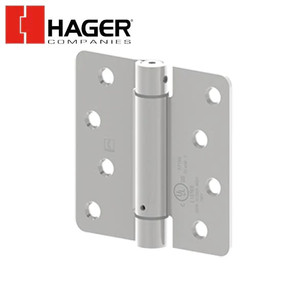 Hager - 1751 - Round Corner 1/4" Radius - Spring Hinge with Fasteners - Optional Size - Optional Finish