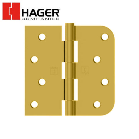 Hager - 1816 - Full Mortise - 5-Knucke - Square Corner x 5/8" Radius - Plain Bearing With Fasteners - 4" x 4" - Optional Finish