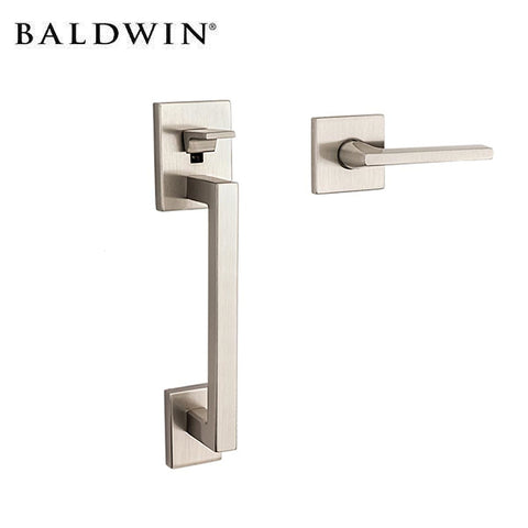 Baldwin Estate - 85390 - Minneapolis Sectional Evolved Handleset - Single Cylinder - 056 - Lifetime Satin Nickel - Grade 2 - Right Handed - UHS Hardware