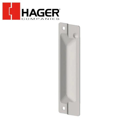 Hager - 340D - Latch Protector Plate with Frame Pin - Satin Stainless Steel