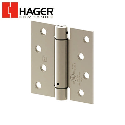Hager - 1750 - Square Corners - Spring Hinge with Fasteners - 4" x 4" - Optional Finish