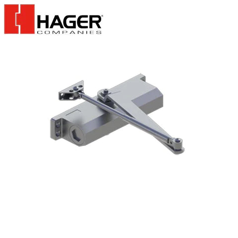 Hager - 5400 - Grade 2 Standard Duty Surface Door Closer - Adjustable Sizes 2-5 - Aluminum