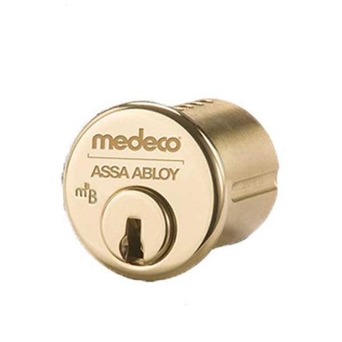 Medeco - BiLevel - 1 1/2" Mortise Cylinder - 05 - Bright Bass - Yale Cam - DLT Keyway - UHS Hardware