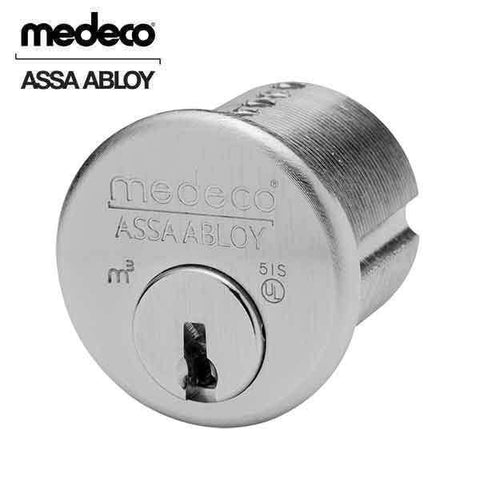 Medeco - Medeco3 Biaxial - High Security - 1-1/8" - Mortise Cylinder - 26 - Satin Chrome - UHS Hardware