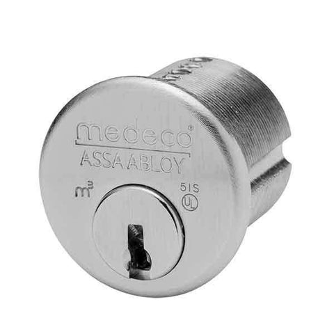 Medeco - Medeco3 Biaxial - High Security - 1-1/8" - Mortise Cylinder - 26 - Satin Chrome - UHS Hardware