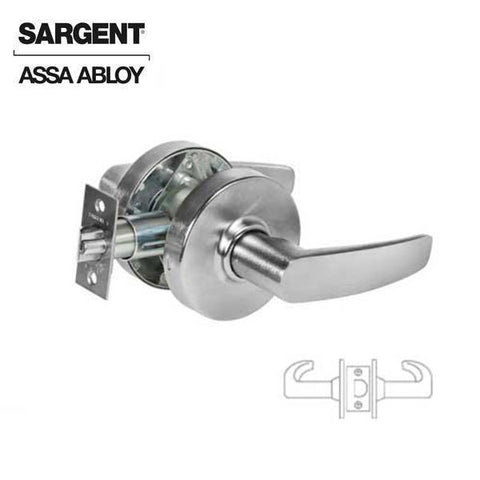 Sargent - 10U15 - Mechanical Cylindrical Lock - L Rose / B Lever - Non Keyed - Passage - 26D - Satin Chrome Plated - Grade 1 - UHS Hardware