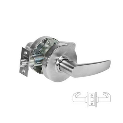 Sargent - 10U15 - Mechanical Cylindrical Lock - L Rose / B Lever - Non Keyed - Passage - 26D - Satin Chrome Plated - Grade 1 - UHS Hardware