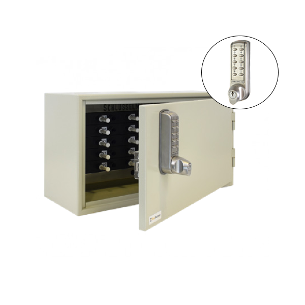 CodeLocks - Key Control Hook Key Control Cabinet w/ CL2255 - Brushed Steel - Electronic Lock - Tubular Mortise Latch - Optional Lock Prep - Optional Size - UHS Hardware