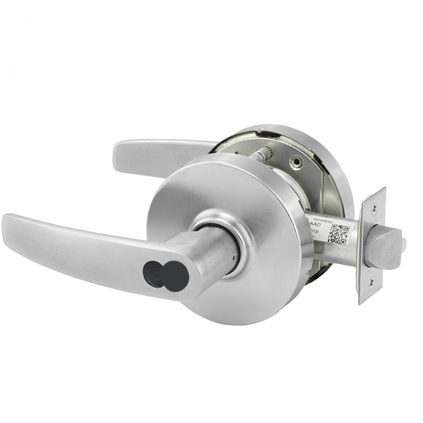 Sargent - 10G04 - Mechanical Cylindrical Lock - L Rose / B Lever - Storeroom - SFIC - 26D - Satin Chrome Plated - Non Handed - Grade 1 - UHS Hardware