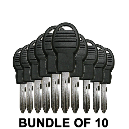 10 x 2008-2019 Chrysler Dodge Jeep Y170 Transponder POD Keys (BUNDLE of 10) - UHS Hardware