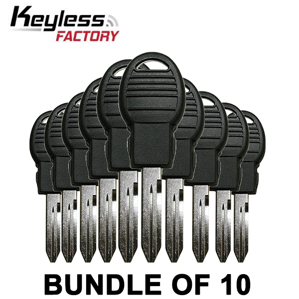 10 x 2008-2019 Chrysler Dodge Jeep Y170 Transponder POD Keys (BUNDLE of 10) - UHS Hardware