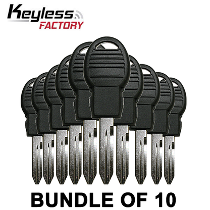 10 x 2008-2019 Chrysler Dodge Jeep Y170 Transponder POD Keys (BUNDLE of 10) - UHS Hardware