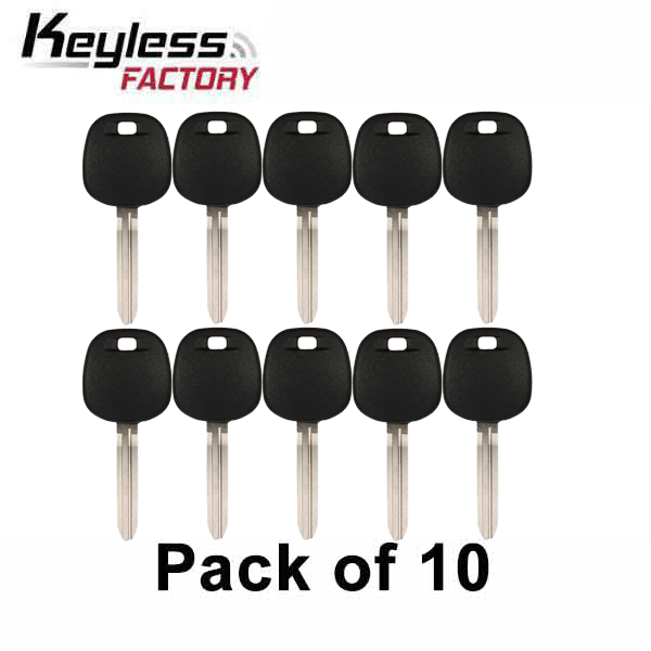 10 x Toyota TOY43 Transponder Key (4C Chip)  (AFTERMARKET) (Pack of 10) - UHS Hardware