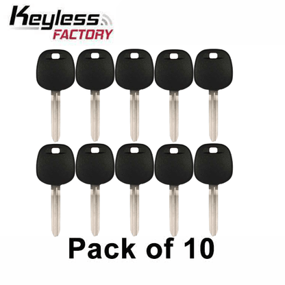 10 x Toyota TOY43 Transponder Key (4C Chip)  (AFTERMARKET) (Pack of 10) - UHS Hardware