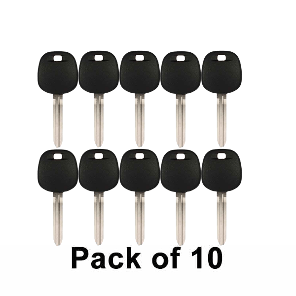 10 x Toyota TOY43 Transponder Key (4C Chip)  (AFTERMARKET) (Pack of 10) - UHS Hardware