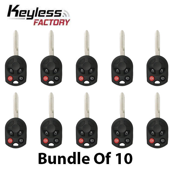 10 x 2006-2012 Ford / Mercury / Lincoln / 4-Button Remote Head Key / PN: 164-R7040 / OUCD6000022 / H75 / Chip 80 Bit (AFTERMARKET) (Pack of 10) - UHS Hardware