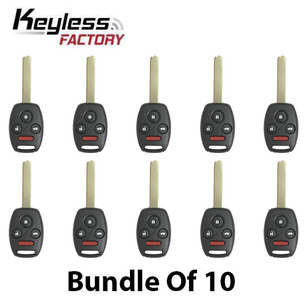 10 x 2005-2006 Honda CR-V / 4-Button Remote Head Key / OUCG8D-380H-A (AFTERMARKET) (Pack of 10) - UHS Hardware