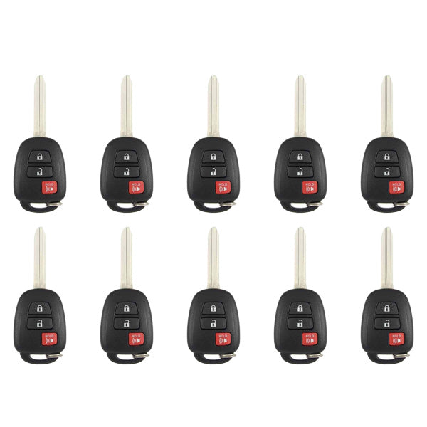 10 x 2012-2017 Toyota Prius / 3-Button Remote Head Key / HYQ12BDM (G Chip) (AFTERMARKET) (Bundle of 10) - UHS Hardware