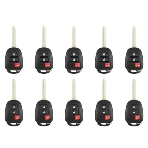 10 x 2012-2017 Toyota Prius / 3-Button Remote Head Key / HYQ12BDM (G Chip) (AFTERMARKET) (Bundle of 10) - UHS Hardware