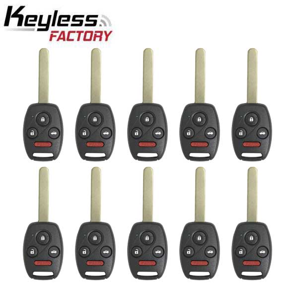 10 x 2003-2010 Honda Accord Element / 4-Button Remote Head Key / OUCG8D-380H-A (AFTERMARKET) (Bundle of 10) - UHS Hardware