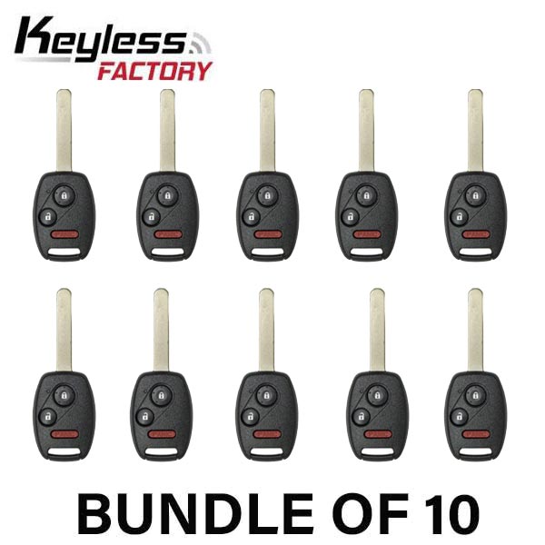 2006-2017 Honda Acura / 3-Button Remote Head Key / N5F-S0084A (AFTERMARKET) (BUNDLE OF 10) - UHS Hardware
