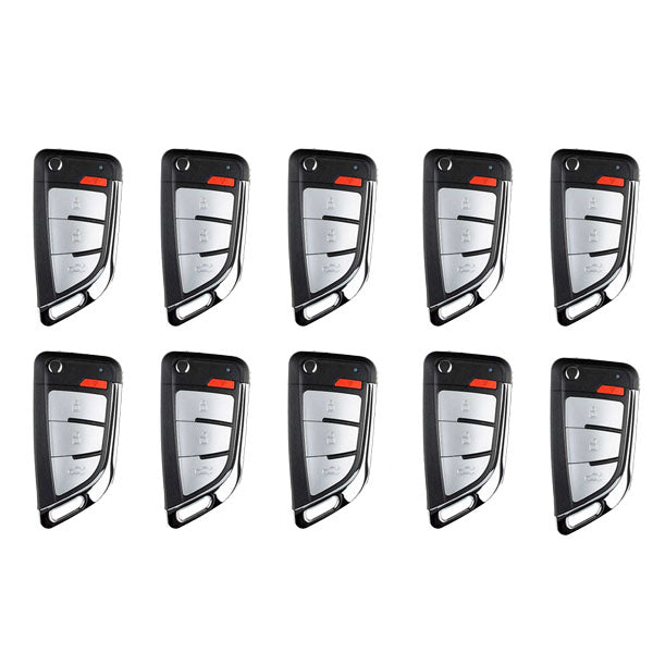 Xhorse - XEKF20EN - Super Remote / Knife Type / 4-Button Universal Flip Key / VVDI Super Chip for VVDI Tools (Pack of 10) - UHS Hardware