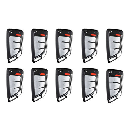 Xhorse - XEKF20EN - Super Remote / Knife Type / 4-Button Universal Flip Key / VVDI Super Chip for VVDI Tools (Pack of 10) - UHS Hardware