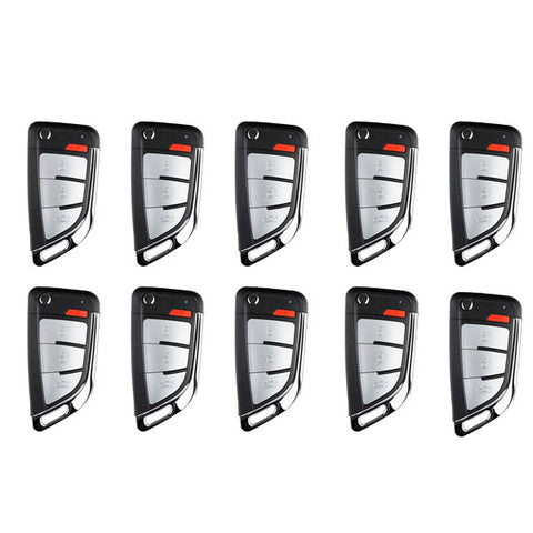 Xhorse - XEKF20EN - Super Remote / Knife Type / 4-Button Universal Flip Key / VVDI Super Chip for VVDI Tools (Pack of 10) - UHS Hardware