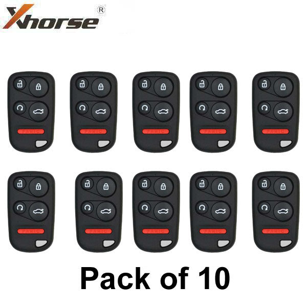 Honda Style / 5-Button Universal Remote w/ Remote Start for VVDI Key Tool (Wired) (Pack of 10) - UHS Hardware