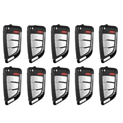Xhorse - Knife Style / 4-Button Universal Remote Flip Key for VVDI Key Tool (Wired) (Pack of 10) - UHS Hardware